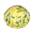 thumbnail image 1 of Lemon (2) Shower Cap, Double Layers Shower Cap Rreusable Waterproof, Elastic Bathing Hair Hat for Women, Washable Hair Cap for All Hair Lengths, 1 of 5
