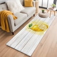 thumbnail image 1 of Lemon 2'x6' Runner Rugs for Hallway Kitchen Bedside Non Slip Washable, Yellow Summer Botanical Watercolor Wooden Entryway Rug Runners with Rubber Backing, Long Carpet Runner for Laundry Room, 1 of 8