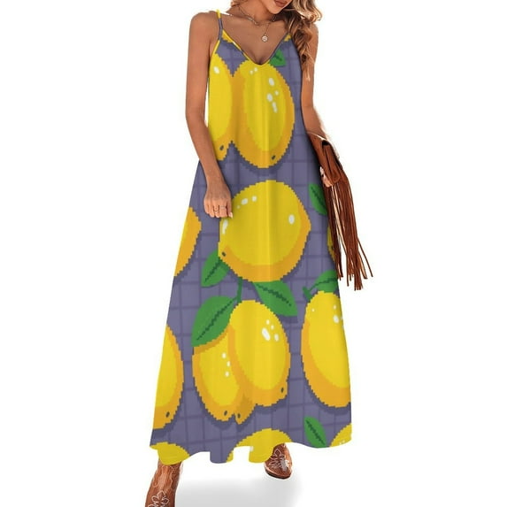 Lemon 2025 Dress Women Outfit Festival Woman Summer Women for Sensual Sleeveless