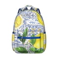 thumbnail image 1 of Lemon Aesthetic Laptop Backpack - Stylish Bookbag for Teens & College, Large Capacity Citrus Print Backpack, Fun Design Gift, 1 of 6