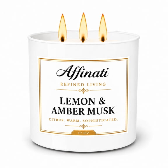 Lemon Amber Musk 3-Wick Candle