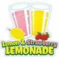 thumbnail image 1 of Lemon And Strawberry Lemonade 12" Decal Concession Stand Food Truck Sticker, 1 of 2