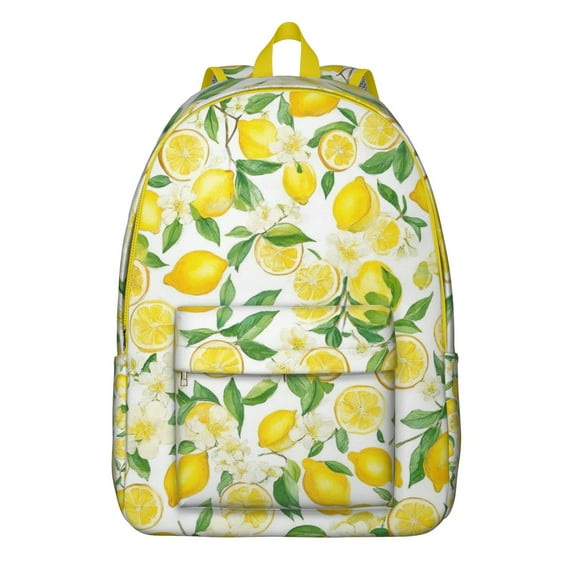 Lemon Backpack for School,Cute School Bag,Schoolbag with Adjustable Shoulder Straps & Padded Back,15.7"x11.8"x5.5"