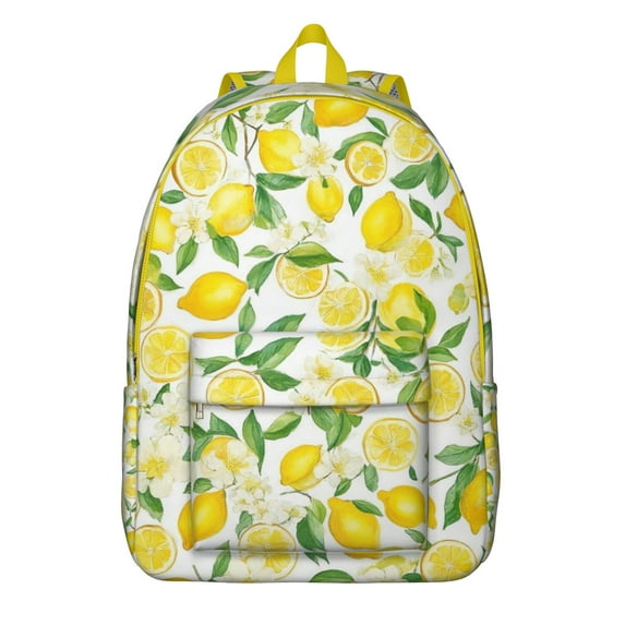 Lemon Backpack for School,Cute School Bag,Schoolbag with Adjustable Shoulder Straps & Padded Back,15.7"x11.8"x5.5"