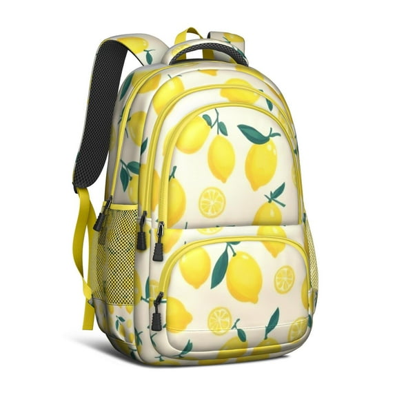 Lemon Backpack for School,Cute School Bag,Schoolbag with Adjustable Shoulder Straps & Padded Back,16.9 Inch