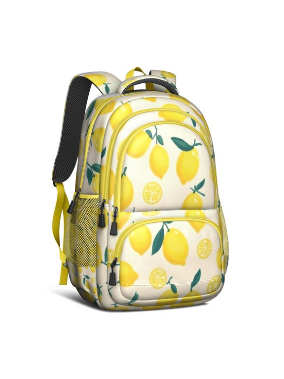 Lemon Backpack for School,Cute School Bag,Schoolbag with Adjustable Shoulder Straps & Padded Back,16.9 Inch
