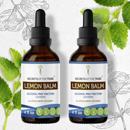 Lemon Balm Tincture Alcohol-FREE Extract, Organic Lemon Balm (Melissa officinalis) Relaxation 2x4 oz