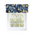 thumbnail image 1 of Lemon Bird Curtain Valances for Windows, Blue Yellow Pastoral Flowers Plant Summer Kitchen Valance Window Treatment, Light Filtering Block Curtains for Bathroom/Bedroom/Living Room 42'' x 12'', 1 of 9