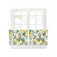 thumbnail image 1 of Lemon Bird Short Blackout Curtains 24 Inch Long Fruit Leaves Branch Vintage Watercolor Rod Pocket Kitchen Curtains, 2 Panels Thermal Insulated Room Darkening Drapes for Bedroom, 30"W x 24"L, 1 of 5