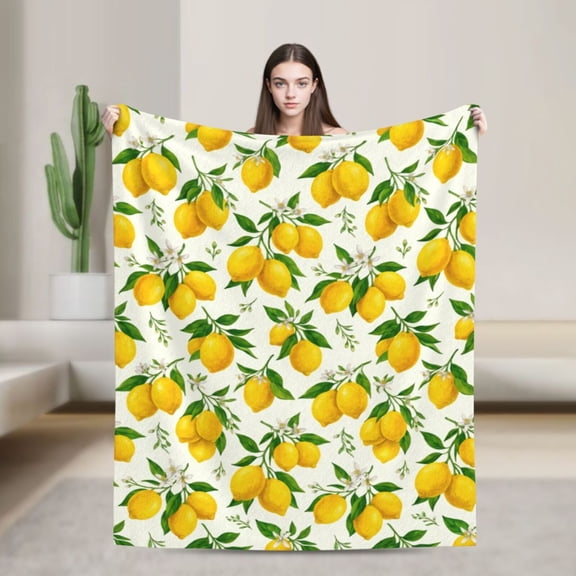 Lemon Blanket for Sofa and Chair,Lemon Decor Stuff Accessories 50x40