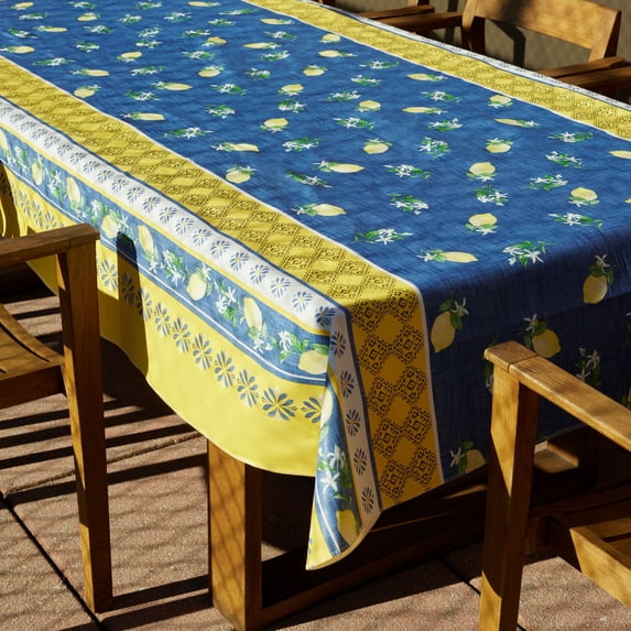 Lemon Bliss 100% Vinyl Tablecloth 52"X52"