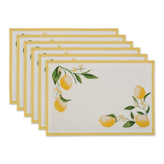Lemon Bliss Kitchen Textiles, 13x19", Lemon Bliss, 6 Pieces