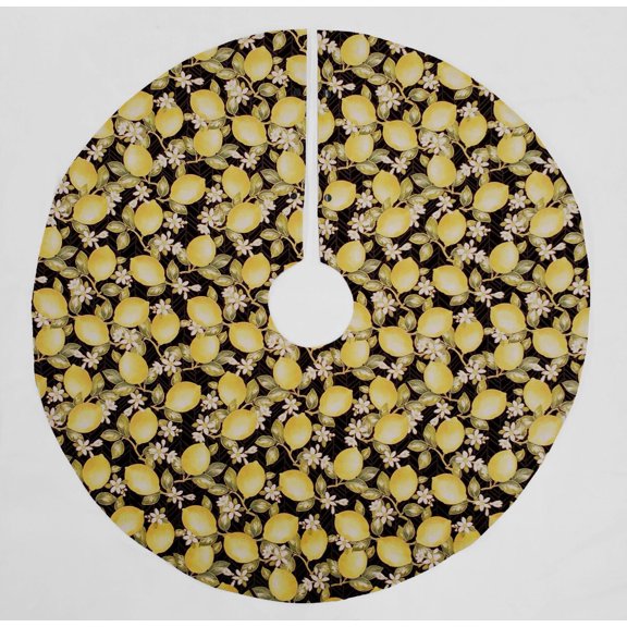 Lemon Blossoms Christmas Tree Skirt By Penny's Needful Things (Round)
