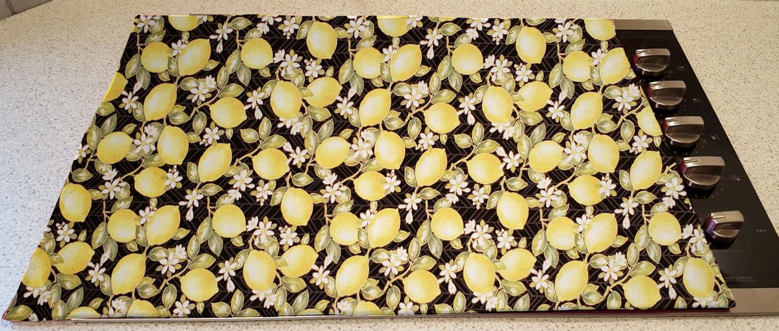 Lemon Blossoms Cover and Protector for Flat Stove Top by Penny's Needful Things
