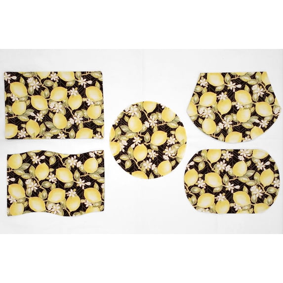 Lemon Blossoms Placemats by Penny's Needful Things (Wave - Set of 6)