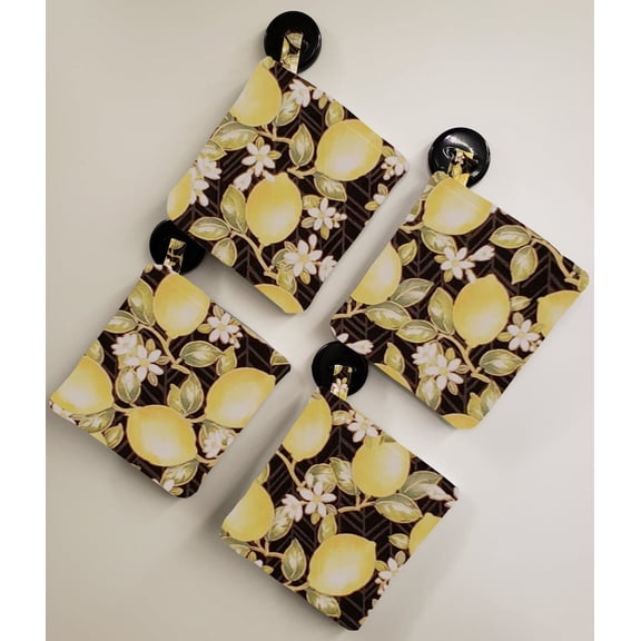 Lemon Blossoms Pot Holders (Set of 2) by Penny's Needful Things