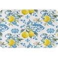 thumbnail image 1 of Lemon Blue Floral Doormat Welcome Doormat Welcome Mat Porch Funny Doormat Home Decor Doormat Indoor Outdoor Door Rug Non Slip Rugs for Entryway,Patio,Kitchen Decoration 16x24 Inch, 1 of 6
