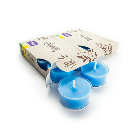 Lemon Blueberry Twist Tealight Candles Multi Pack - 12 Blue Premium Scented Tea Lights - Shortie's Candle Company