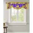 thumbnail image 1 of Lemon Border Purple Texture Window Valance Curtain Kitchen Cafe Short Curtains Living Room Tie-Up Valance Curtain, 1 of 6