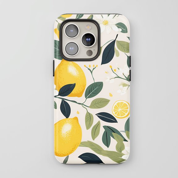 Lemon Botanical For All iPhone Series Protective Phone Case Yellow Green