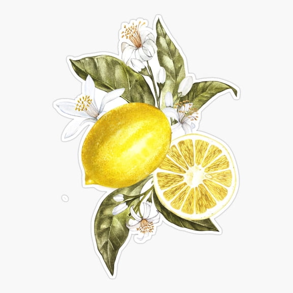 Lemon Botanical Garden Decor Art Vinyl Sticker