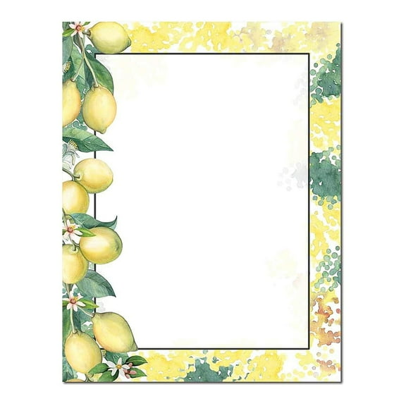 Lemon Branch Letterhead Sheets - 8.5" x 11" - 25 Sheets (olh92425)