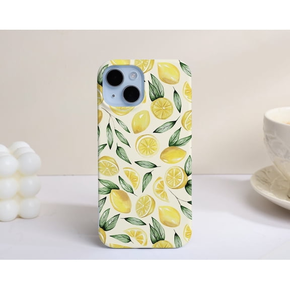 Lemon Bright Summer Retro Graphic Phone Case Colorful Pattern for iPhone 17 16 15 14 13 12 11 Pro Max