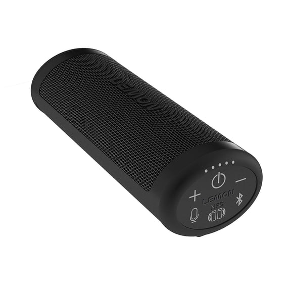 Lemon California Roll 24/7 Solar Powered Waterproof Portable Wireless Speaker - Black
