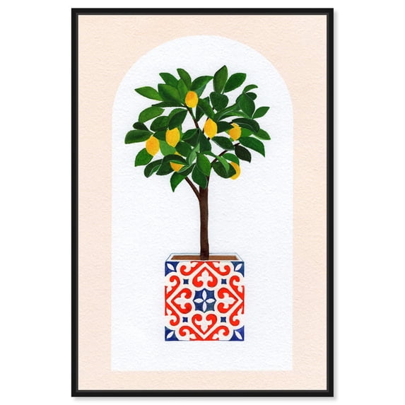 Lemon Canvas Lemon Themed Wall Art by Art Remedy, Black Frame, 16" x 24"