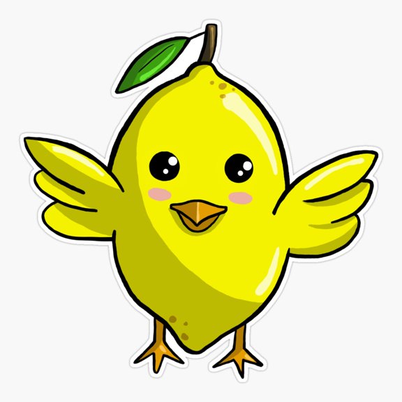 Lemon Chick Er, Phone Decal Water Bottle Stickers Car Decals, Funny Birthday Gift