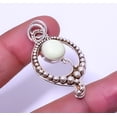 thumbnail image 1 of Lemon Chrysophrase Gemstone 925 Sterling Silver Handmade Bali Pendant 1.68" A324, Beautiful Jewelry For Woman, New Year Sale, Valentin's Day Gift, 1 of 2