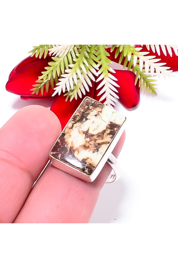 Lemon Chrysoprase - Australia Gemstone 925 Sterling Silver Ring S.9.5 R98