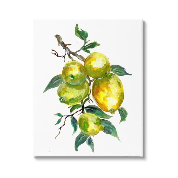 Lemon Citrus Fruit Tree Food & Beverage Graphic Art Gallery Wrapped Canvas Print Wall Art