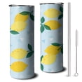 thumbnail image 1 of Lemon Coffee Tumbler with Lid Straw Rust Resistant Cup Modern Tumbler 20 oz for Spring Summer Camping Outdoor, 1 of 7