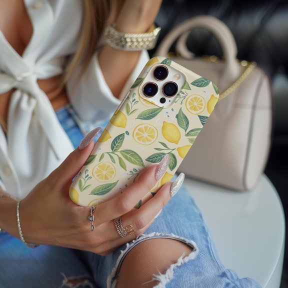 Lemon Collage Tropical Citrus Style Phone Case for iPhone 17 to 11 Pro Max