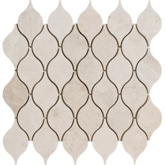 Lemon Crema Nouva Polished Marble Waterjet Mosaic Tile