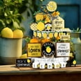 thumbnail image 1 of Lemon Decor 24 Pcs Summer Lemon Tiered Tray Decor Set Farmhouse Wood Summer Table Decorations Rustic Lemon Wooden Table Signs Summer Tiered Tray Decor for Home Kitchen Shelf Tabletop Graduation Gifts, 1 of 8
