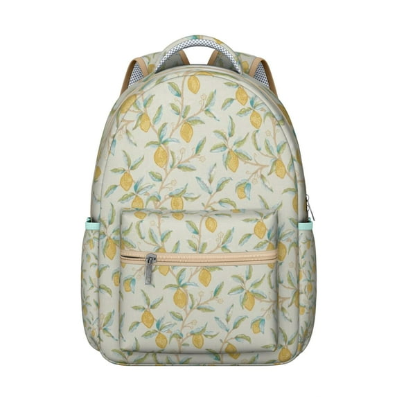 Lemon Design Backpack - Stylish School Bag for Students, Large Capacity Bookbag with Laptop Compartment, Perfect Gift for College & High School, Durable & Comfortable Daily Carry