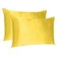thumbnail image 1 of Lemon Dreamy Set of 2 Silky Satin Queen Pillowcases, 1 of 6
