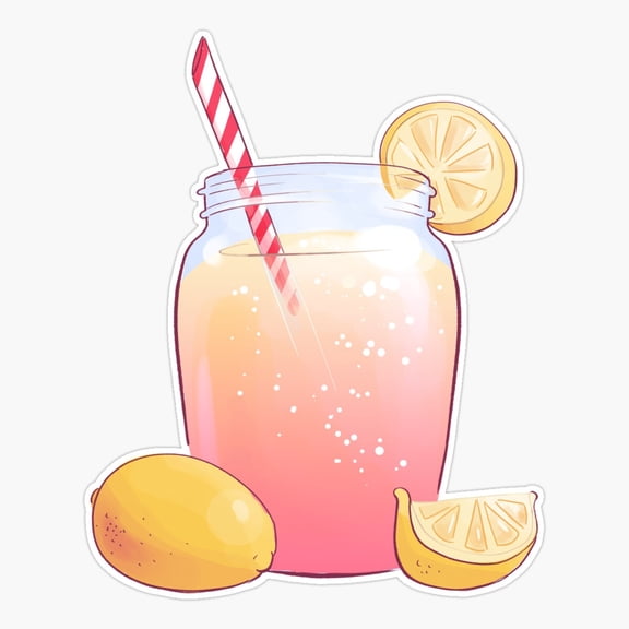 Lemon Drink Inspired Decor Art Vinyl Sticker