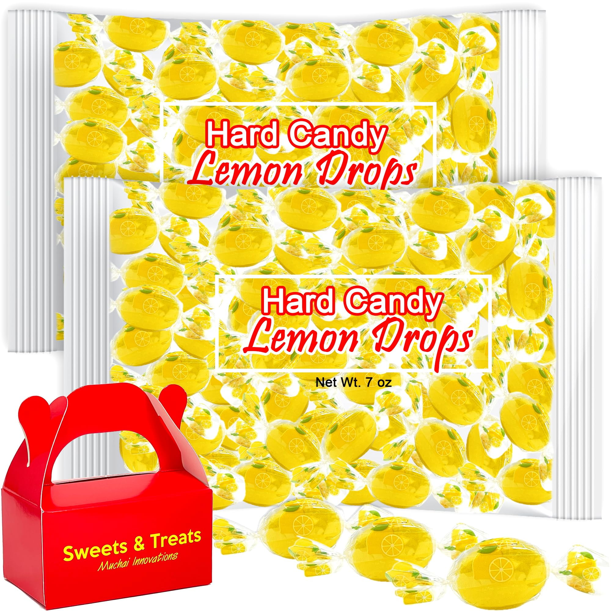 Lemon Drop Hard Candy OIF8 Individually Wrapped Old Fashioned Candy