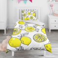 thumbnail image 1 of Lemon Duvet Cover and Pillowcase Set for Single Bedding, Bedroom Accessories for Kids Teens, 1 of 5