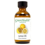 Lemon Essential Oil - 2 fl oz 59 ml Glass Bottle w/ Cap - 100% Pure Essential Oil by GreenHealth