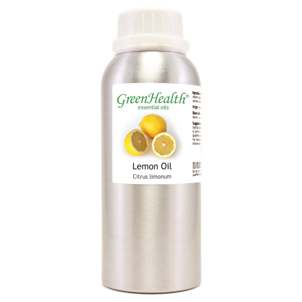 Lemon Essential Oil – 8 fl oz (237 ml) Aluminum Bottle w/Plug Cap – 100% Pure Essential Oil