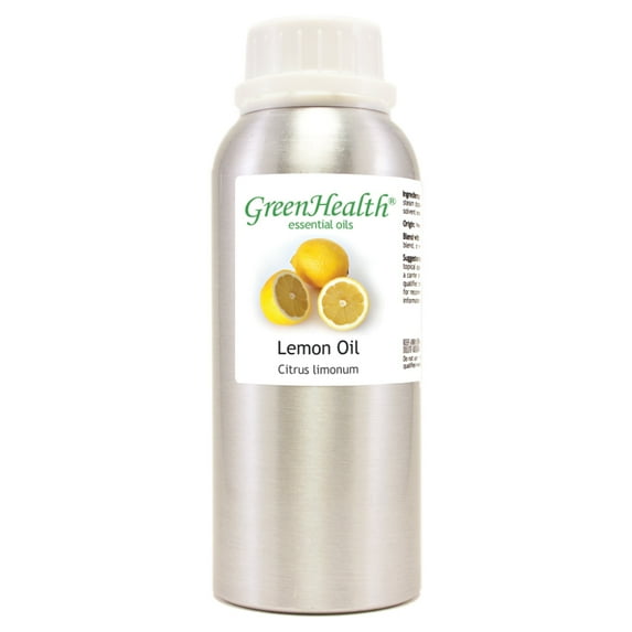 Lemon Essential Oil – 8 fl oz (237 ml) Aluminum Bottle w/Plug Cap – 100% Pure Essential Oil