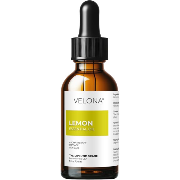 Lemon Essential Oil by Velona - 1 oz | Therapeutic Grade for Aromatherapy Diffuser