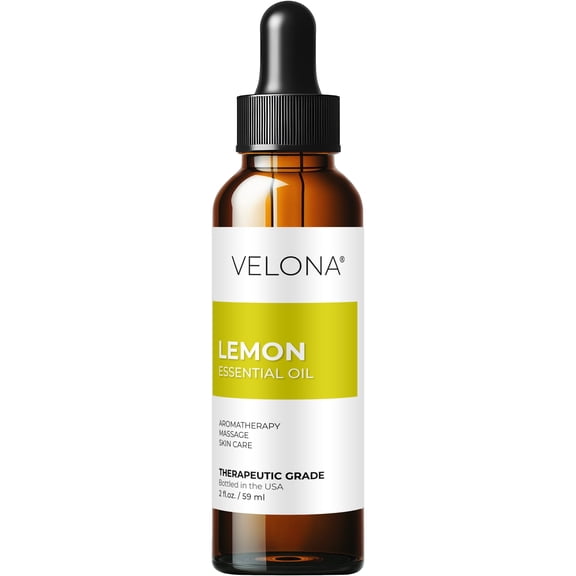 Lemon Essential Oil by Velona - 2 oz | Therapeutic Grade for Aromatherapy Diffuser
