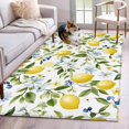 thumbnail image 1 of Lemon Eucalyptus Area Rug 3x5 Washable Rug Non Slip Farm Country Leaf Plant Floral Fruit Large Area Rug Indoor Floor Carpet for Entryway Bedroom Kitchen Living Room Home Office Dining Room Nursery, 1 of 8