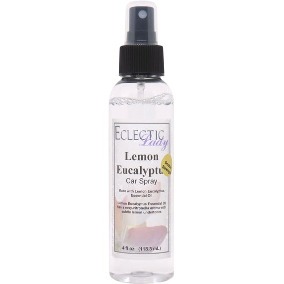 Lemon Eucalyptus Car Spray by Eclectic Lady (Double Strength), 4 ounces