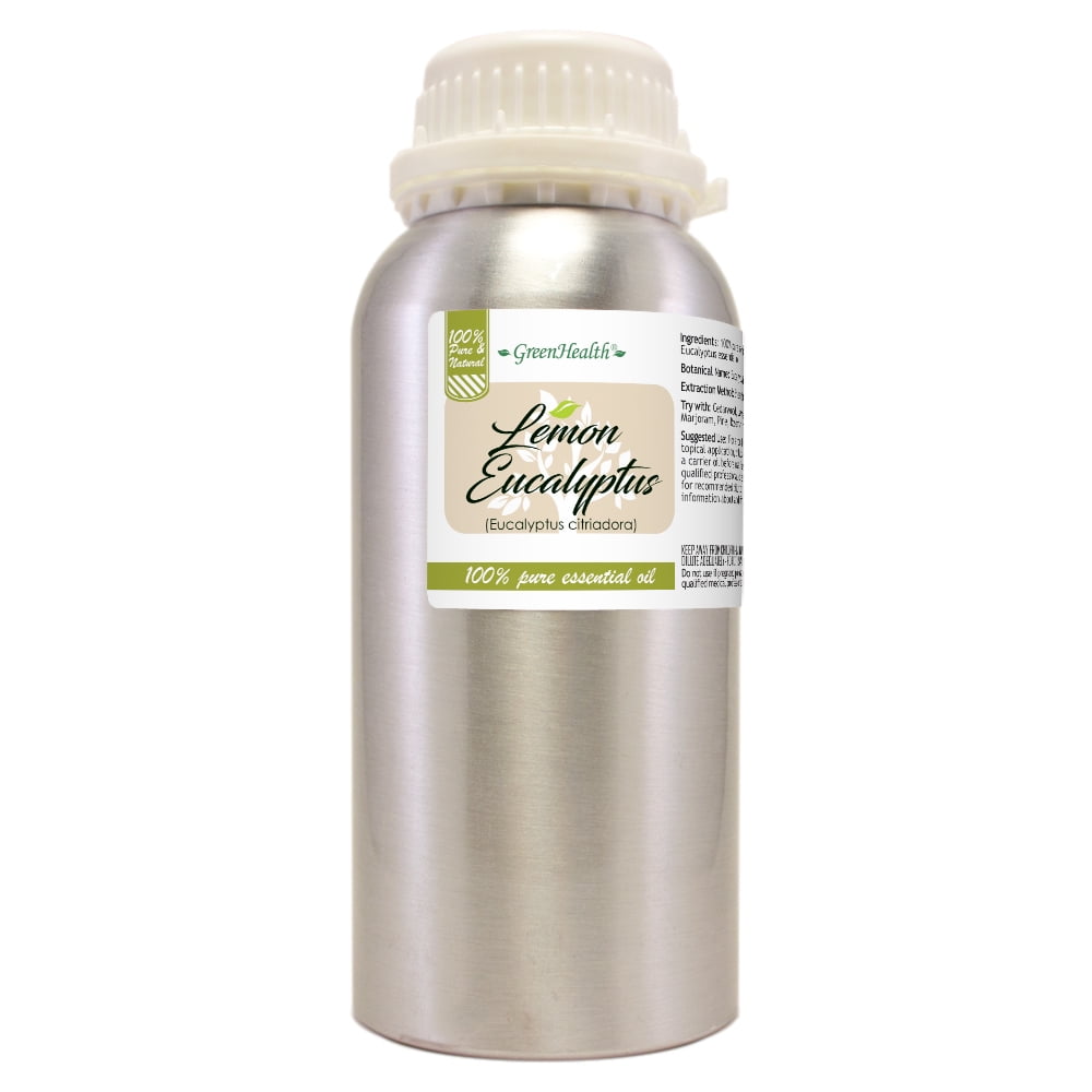 GreenHealth 100% Pure Lemon Eucalyptus Essential Oil  16 fl oz Aluminum Bottle w/ Plug Cap